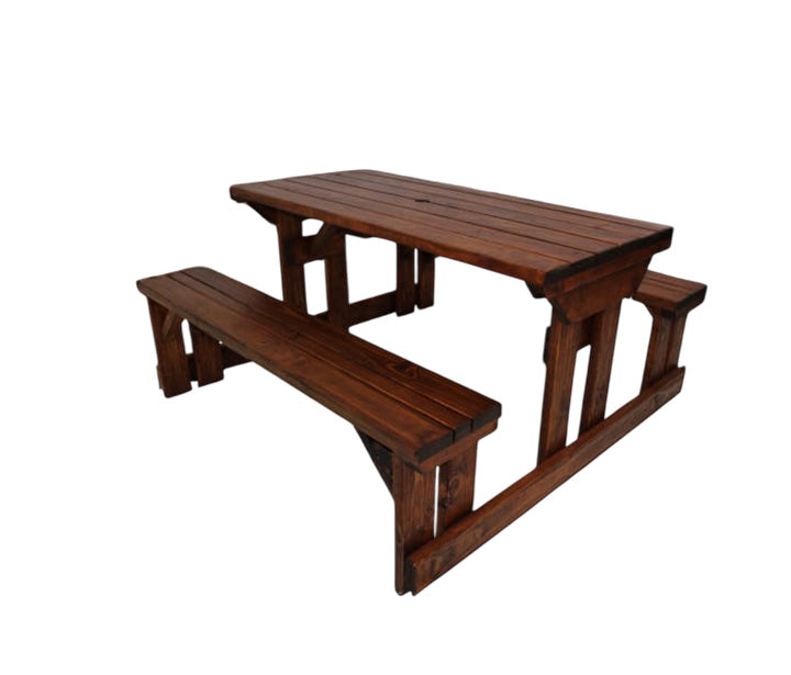 PICNIC TABLE 6 SEATER (BROWN)